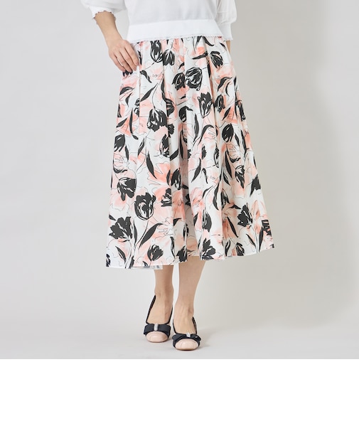 チューリップグレースプリント スカート