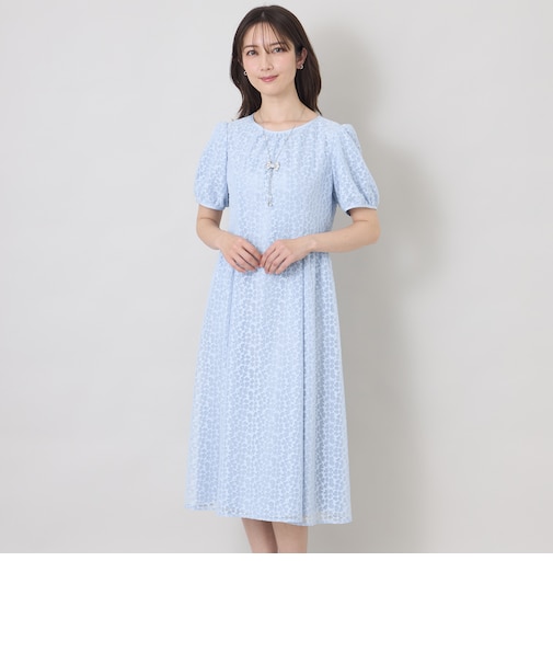 ジャカードレース ギャザードレス