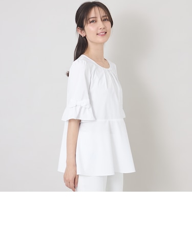 バンブーレーヨンビジュー フレアチュニック