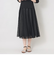 ジャカードレース プリーツスカート