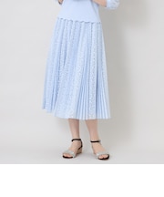 ジャカードレース プリーツスカート