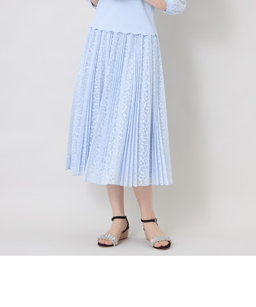 ジャカードレース プリーツスカート