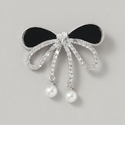 ダブルリボン ブローチ