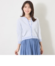 エアリーボーダー ニットパーカー