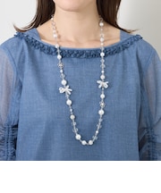 リボン＆フラワーネックレス