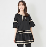 バイカラーカットソー チュニック