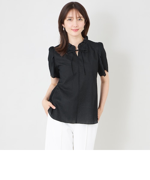 タグ付きTO BE CHIC ウェーブローン チュニックブラウス ビジュー ウェーブローン フリルブラウス｜トゥービーシックの通販｜&mall