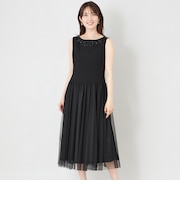 BOB＆PINK シャドウエアチュールアクセントワンピース