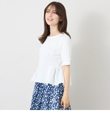 【冨張 愛さん着用】ルミエール ビジューネックペプラムトップス