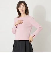 レーヨンナイロン ミニリボンスリーブ ニット