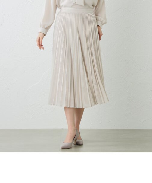 ポリエステルカルゼ プリーツスカート