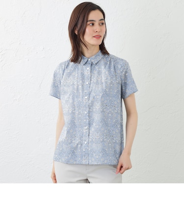 【LIBERTY】TAFITIタナローン半袖ブラウス