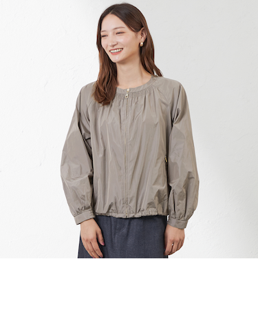 タフタギャザーブルゾン