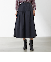 ストレッチタフタギャザースカート