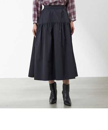 ストレッチタフタギャザースカート
