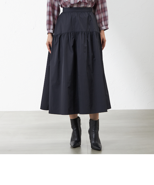 ストレッチタフタギャザースカート｜アマカの通販｜&mall（アンド