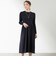 ウールコットンギャザーフレアワンピース
