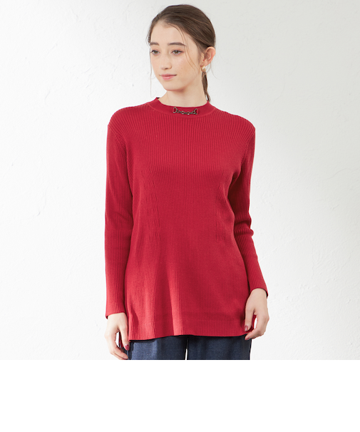 【STORY掲載】ウールコットンリブチュニックニット