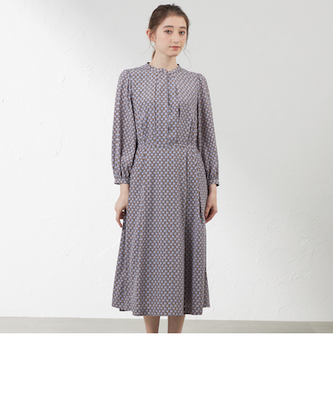 【LIBERTY】 EVERYN TRAIL　バンドカラーワンピース