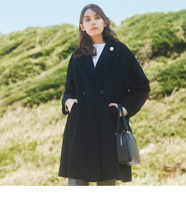 【アクアドロップ】ショールカラーコート