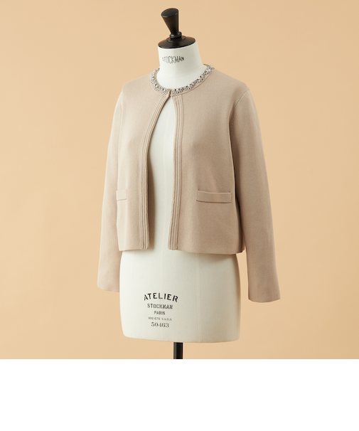 【WEB・一部店舗限定】【ATELIER COLLECTION】ビジューニットボレロ