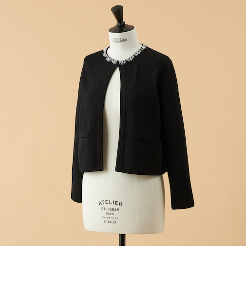 【WEB・一部店舗限定】【ATELIER COLLECTION】ビジューニットボレロ