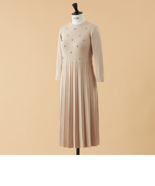 【WEB・一部店舗限定】【ATELIER COLLECTION】ビジューニットドレス