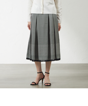 サークルキカプリントタックパネルスカート