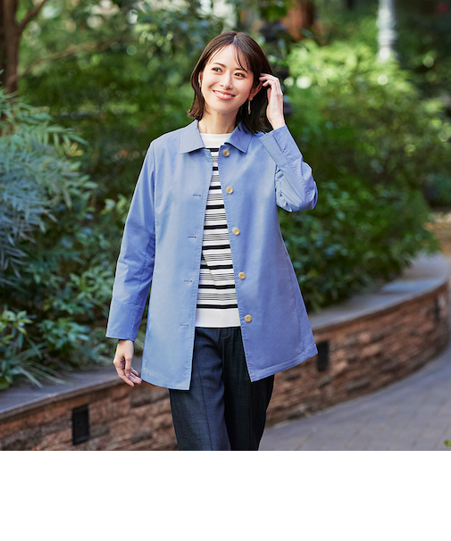 【花粉防止・撥水機能付き】【Anniversary Piece】ポランガード3WAYステンカラーコート