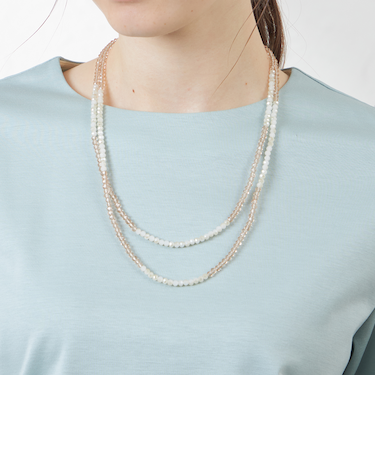 ガラスロングネックレス