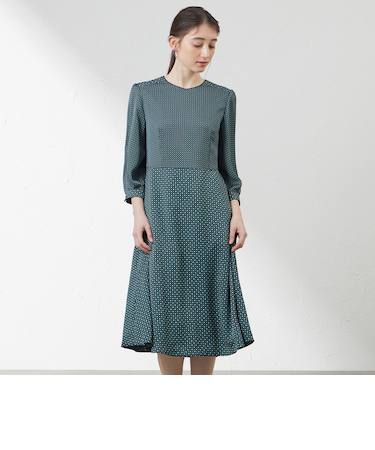 ダイヤドットプリントワンピース