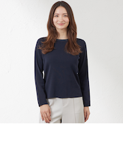 クリアコットンプルオーバーニット