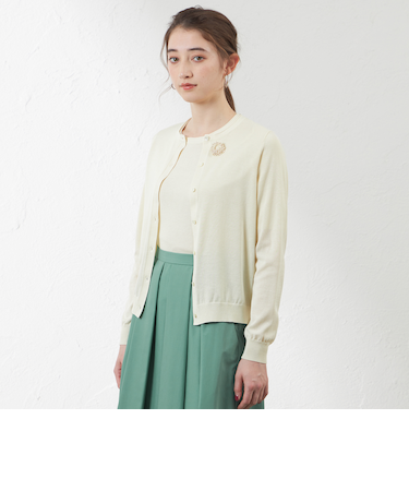 コットンシルクニットカーディガン