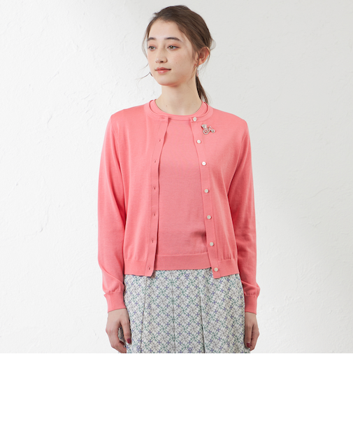 コットンシルクニットカーディガン