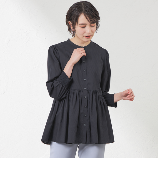 先染めドビーブラウス
