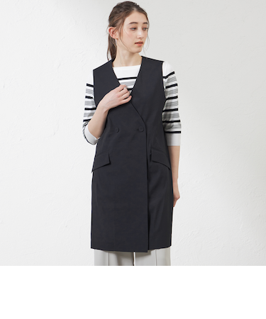 ナチュラルドライオーガンジーノーカラージレ