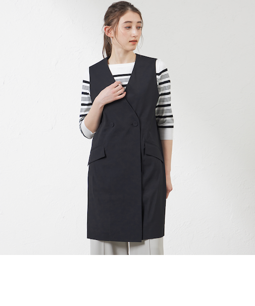 ナチュラルドライオーガンジーノーカラージレ