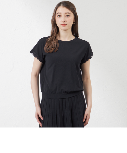 ライトレーヨンストレッチレース付プルオーバー