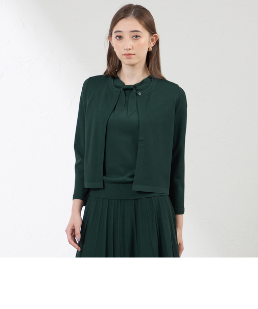 ライトレーヨンストレッチニットTボレロ