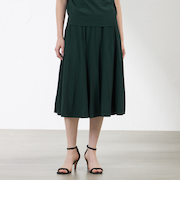 ライトレーヨンストレッチアイレット柄ニットスカート