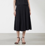 ライトレーヨンストレッチアイレット柄ニットスカート