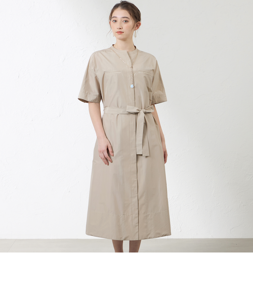 バンドカラーシャツワンピース｜アマカの通販｜&mall（アンドモール