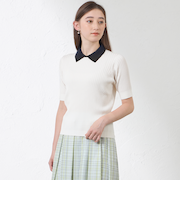 ブライトレーヨンニットポロ