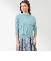 シャイニーコットン混ボレロ