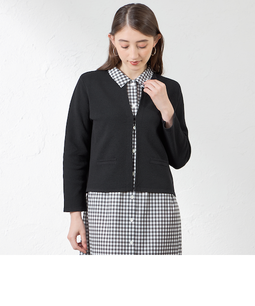 ペーパーコットンニットジャケット