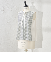 【WEB・一部店舗限定】【ATELIER COLLECTION】　LIBERTY刺繍パレットデシンブラウス