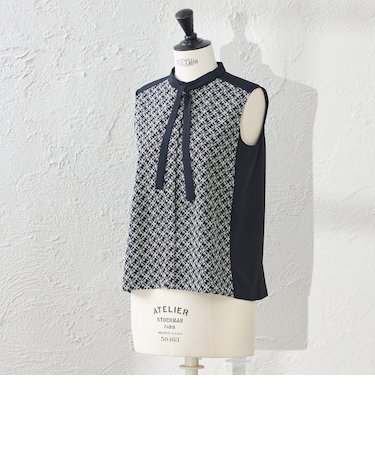 【WEB・一部店舗限定】【ATELIER COLLECTION】 LIBERTY刺繍パレットデシンブラウス