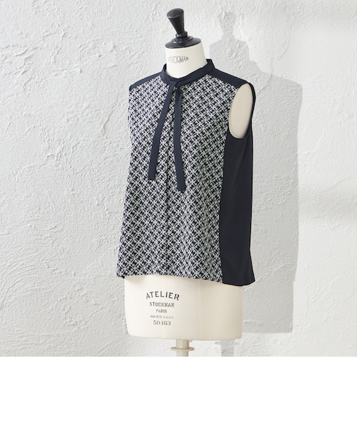 【WEB・一部店舗限定】【ATELIER COLLECTION】 LIBERTY刺繍パレットデシンブラウス