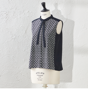 【WEB・一部店舗限定】【ATELIER COLLECTION】　LIBERTY刺繍パレットデシンブラウス