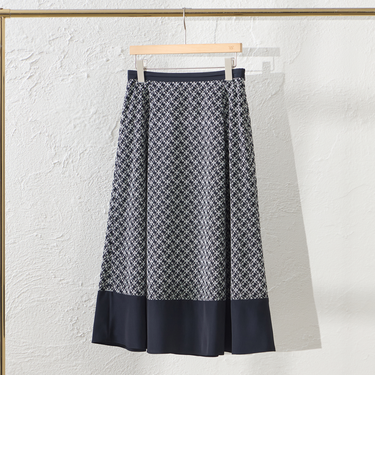 【WEB・一部店舗限定】【ATELIER COLLECTION】 LIBERTY刺繍パレットデシンスカート